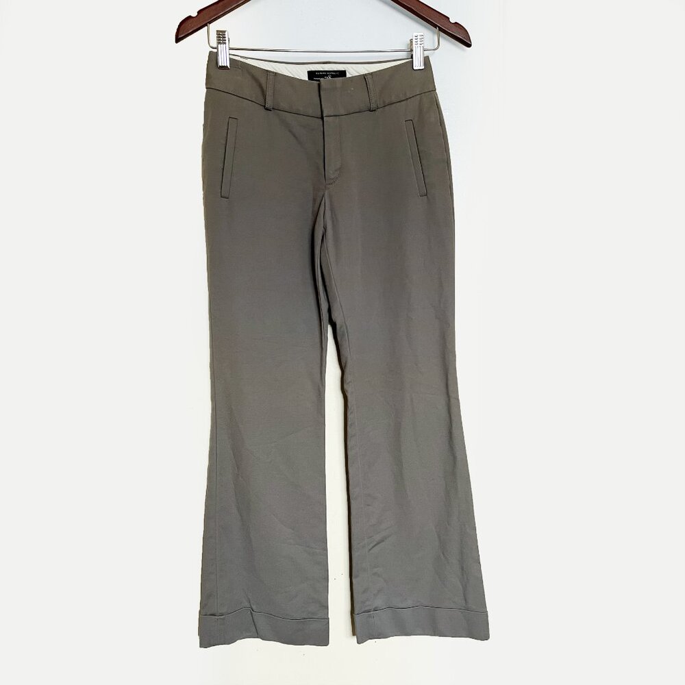 Banana Republic Petite Trouser No 718 Martin Fit Pants Ash Gray Green Size 00P